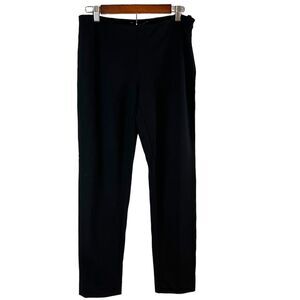 Lafayette 148 Size S Womens Black Side Zip Ankle Length Stretch Ponte Pants